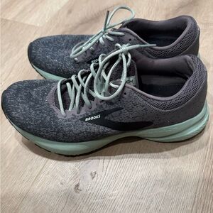 Brooks Charcoal and Mint Athletic Shoes